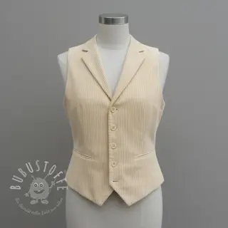 Cord 6W WASHED STRETCH butter