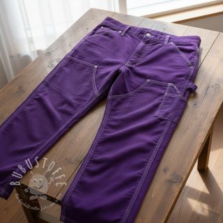 Cord 6W WASHED STRETCH purple