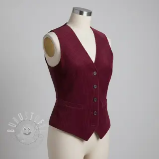Cord 6W WASHED STRETCH berry