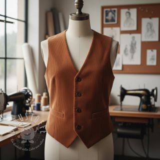 Cord 6W WASHED STRETCH rust