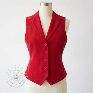 Cord 6W WASHED STRETCH red
