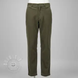 Cord 6W WASHED STRETCH camo green