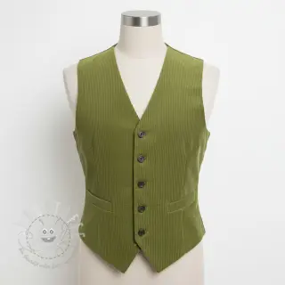 Cord 6W WASHED STRETCH green