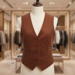 Cord 6W WASHED STRETCH nutbrown