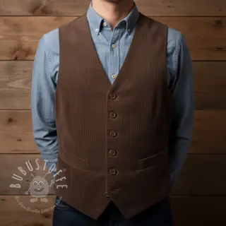 Cord 6W WASHED STRETCH dark brown