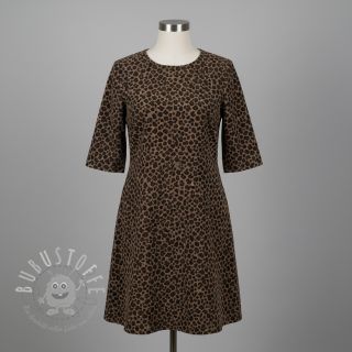 Cord STRETCH Little Leopard taupe