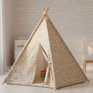 Cord STRETCH Little dino light sand