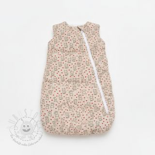 Cord STRETCH Little foxes light sand