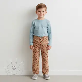 Cord STRETCH Little strawberries sand
