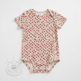 Cord STRETCH Little strawberries light sand