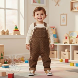 Cord STRETCH Little love taupe