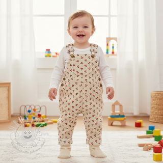 Cord STRETCH Little cherry light sand