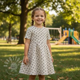 Cord STRETCH Little flower light sand