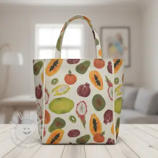Dekostoff Linenlook Fruit digital print