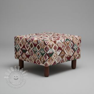 Dekostoff jacquard Kilim fuchsia vert