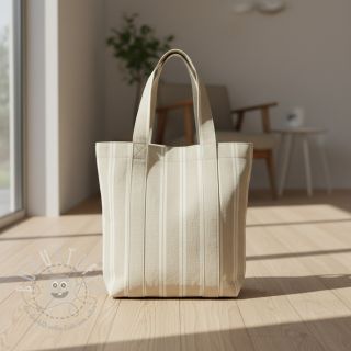 Dekostoff jacquard LINEN LOOK Etretat lin