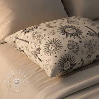 Dekostoff jacquard Pygmalion ecru noir