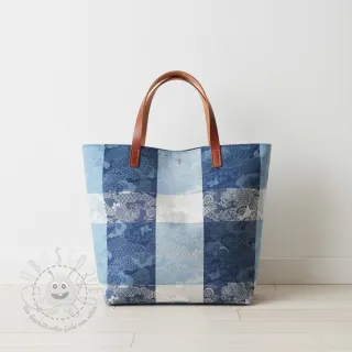 Dekostoff FRENCH TABLE CLOTH JACQUARD Niwa allover indigo