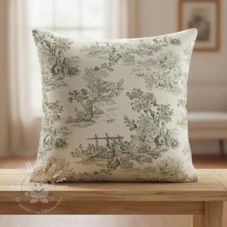 Dekostoff RUSTIC VINTAGE PRINT Gabrielle kaki