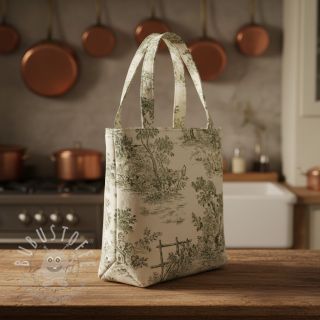 Dekostoff RUSTIC VINTAGE PRINT Gabrielle kaki