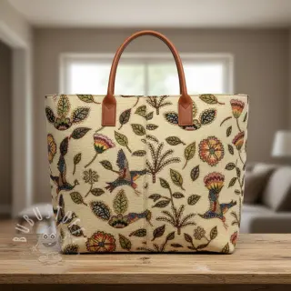 Dekostoff GOBELIN PREMIUM Primal Birdscape Art design B