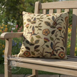 Dekostoff GOBELIN PREMIUM Primal Birdscape Art design B