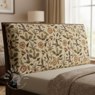 Dekostoff GOBELIN PREMIUM Primal Birdscape Art design B