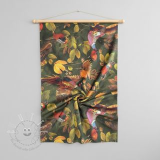 Dekostoff VELVET Pheasant Forest Leaf