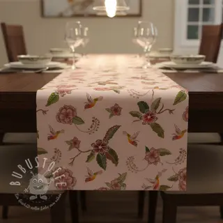 Dekostoff Floral Kolibri Art digital print