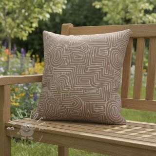 Dekostoff Linenlook premium Curve Maze Line