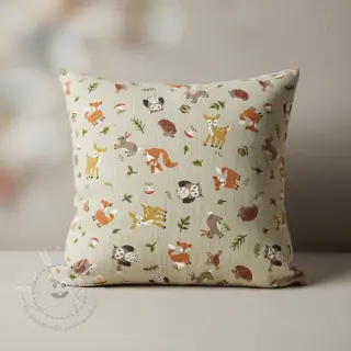 Dekostoff Linenlook premium Forest Friend Animal