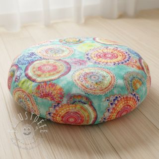 Outdoor Dekostoff mit Teflon-Finish MANDALA WATERCOLOUR GREEN