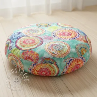 Outdoor Dekostoff mit Teflon-Finish MANDALA WATERCOLOUR GREEN