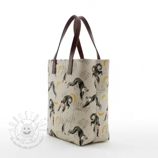 Dekostoff Linenlook Monkey Bananas