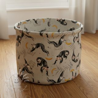 Dekostoff Linenlook Monkey Bananas