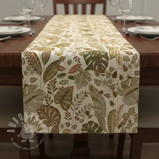Dekostoff jacquard Euphoria blanc kaki