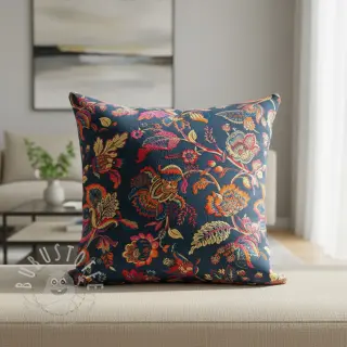 Dekostoff jacquard Inaya bleu