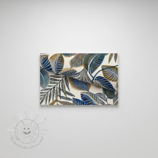 Dekostoff jacquard Cacao allover bleu