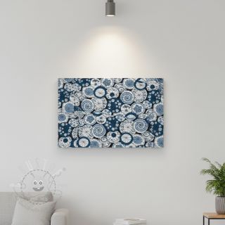 Dekostoff jacquard Kusmi bleu