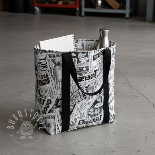 Dekostoff jacquard Neo noir blanc