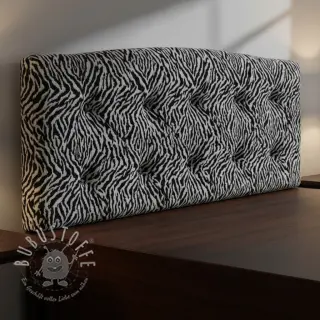 Dekostoff jacquard Tanzanie noir blanc
