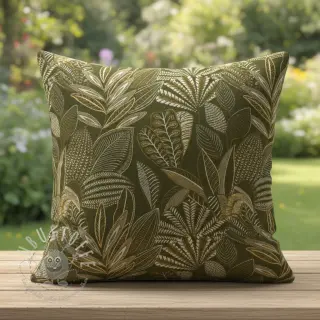 Dekostoff jacquard Legende kaki