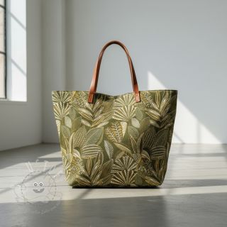 Dekostoff jacquard Legende kaki