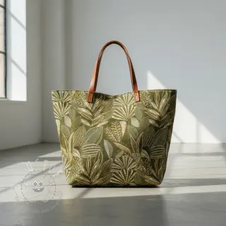 Dekostoff jacquard Legende kaki