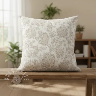 Dekostoff jacquard Jacobean lin