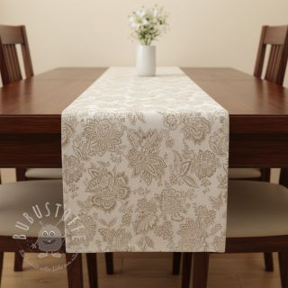 Dekostoff jacquard Jacobean lin