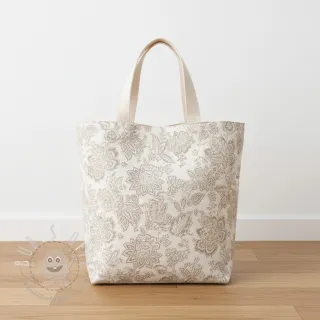 Dekostoff jacquard Jacobean lin