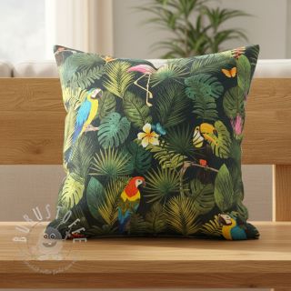 Dekostoff premium Tropical jungle bird digital print