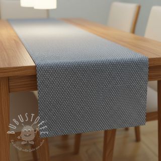 Dekostoff DOBBY Coloured Dot navy blue