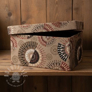 Dekostoff jacquard Mandala Circle Sun